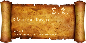 Dörmer Kevin névjegykártya